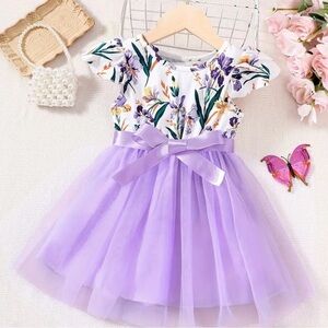 Purple Spring Dress for toddlers between age 1-2 years